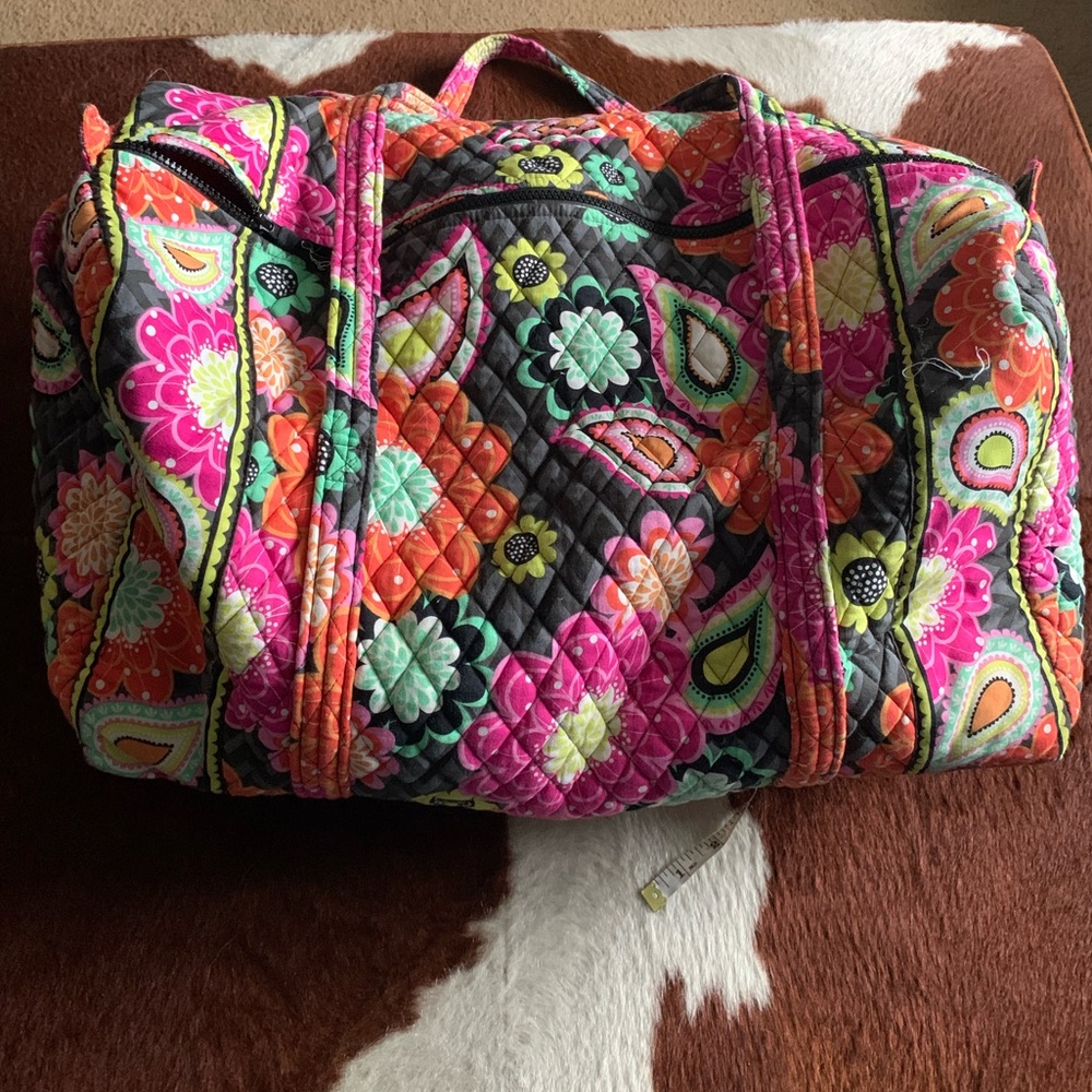 Vera Bradley Weekender Duffle Travel Bag Retired Ziggy Zinia.